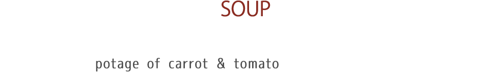 potage of a carrot and a tomato